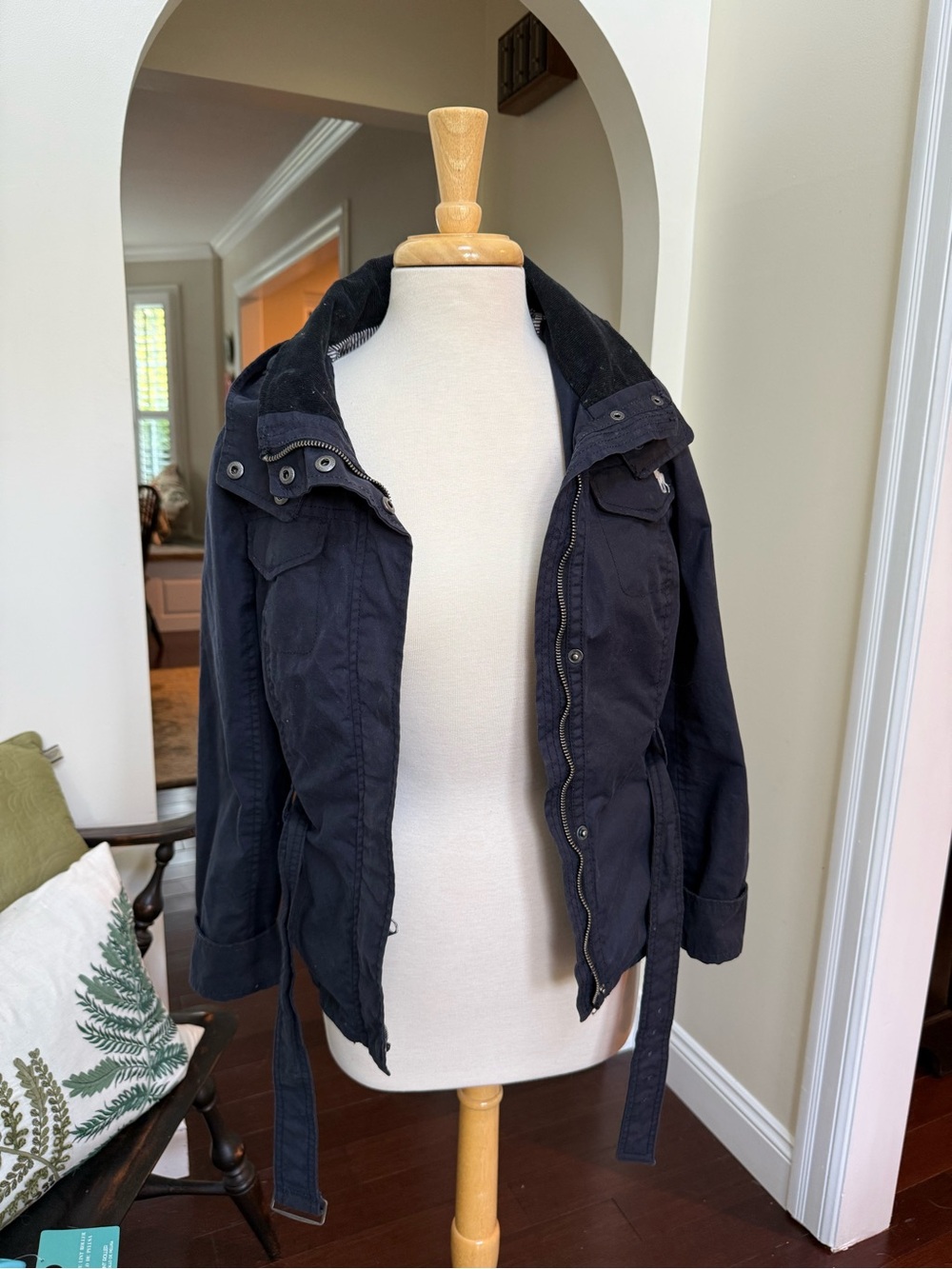 Women’s Navy Abercrombie and Fitch Utility Jacket